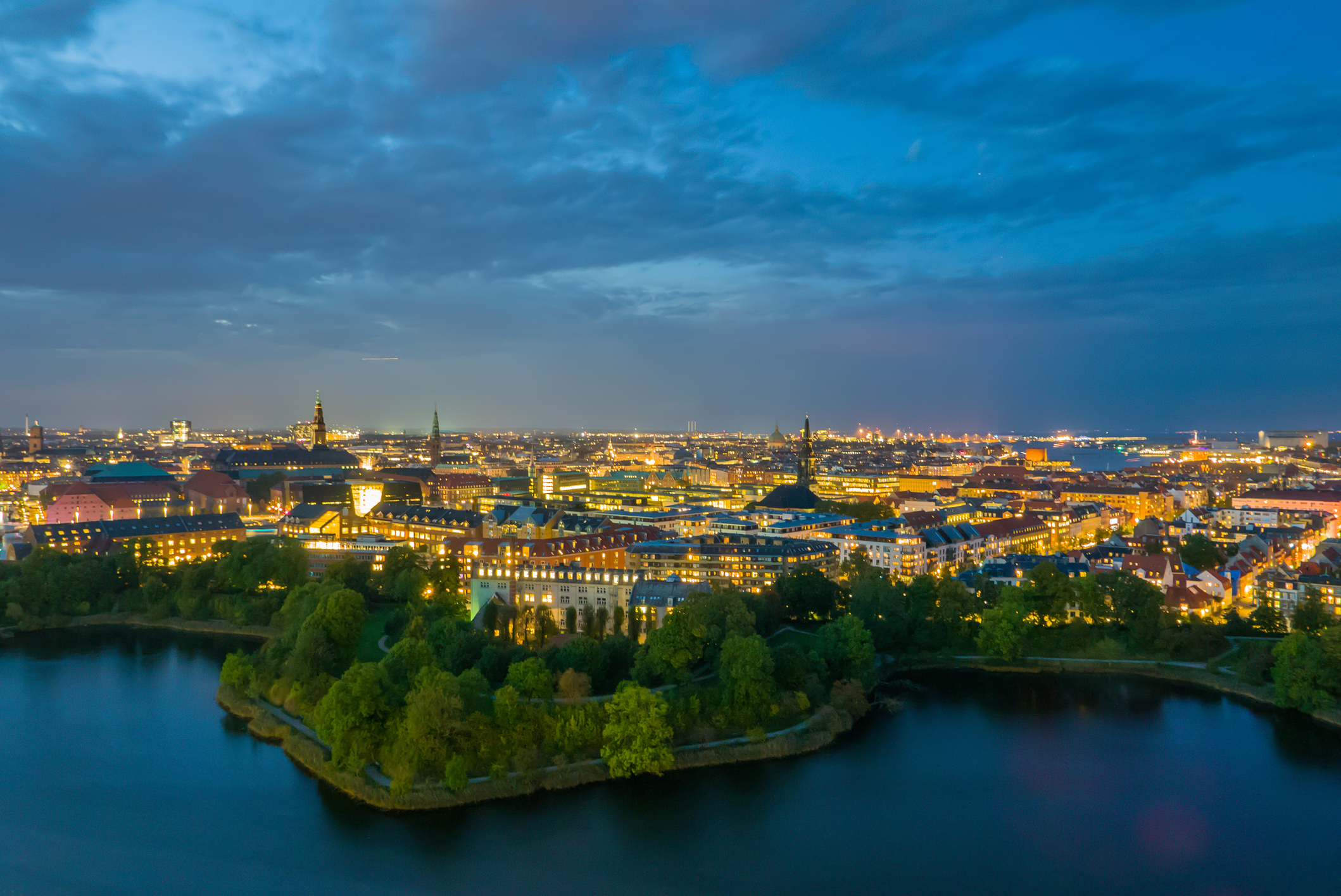 Skyline of Copenhagen downtown